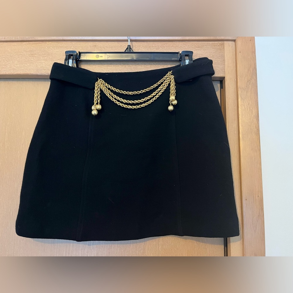 Milly black mini skirt
